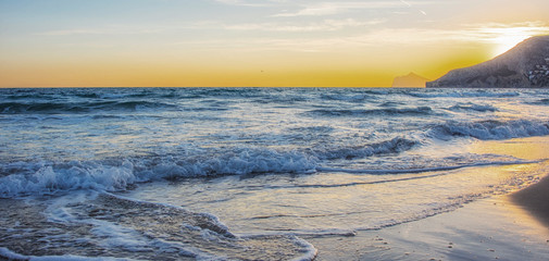 COSTA BLANCA, ALICANTE, CALPE, SPAIN - January 09, 2019: Sunset  sea © Vladimir