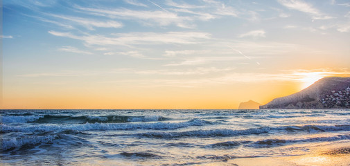 COSTA BLANCA, ALICANTE, CALPE, SPAIN - January 09, 2019: Sunset  sea © Vladimir