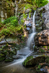 Starohutsky waterfall, Slovakia, seasonal natural scene