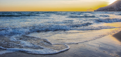 COSTA BLANCA, ALICANTE, CALPE, SPAIN - January 09, 2019: Sunset  sea © Vladimir