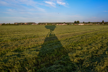 A day from a balloon during a takeoff landing