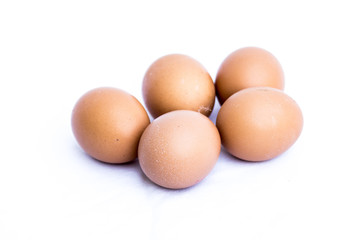 eggs isolated on white