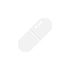 Medical pill icon. Realistic capsule vector illustration isolated on white.