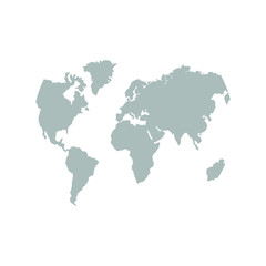 Obraz na płótnie Canvas World Earth map icon. Vector illustration isolated on white.
