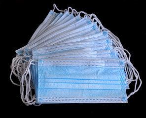 Surgical mask (personal protective equipment PPE) to prevent diseases, coronavirus COVID-19, virus and pollution. Medical face mask or disposable masks for protection.  