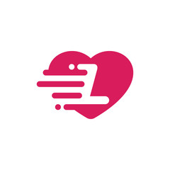 Heart Love with Letter L Logo Vector Design Template
