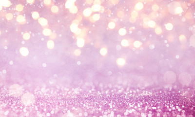 Christmas light background.  Holiday glowing backdrop. Defocused Background With Blinking Stars. Blurred Bokeh.