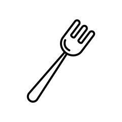kitchen fork icon, line style