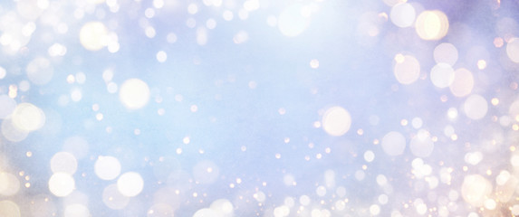 Christmas light background.  Holiday glowing backdrop. Defocused Background With Blinking Stars. Blurred Bokeh.