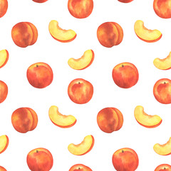 Fototapeta na wymiar Peach and Slice Pattern