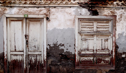 Old abandoned small town house