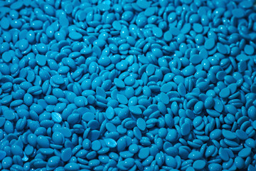 Blue wax granules