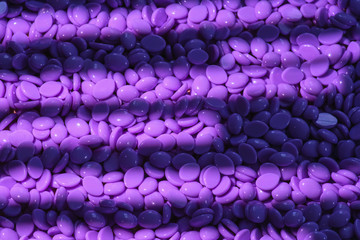 Purple wax granules