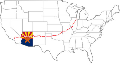 アメリカ横断　ルート66　ROUTE66 arizona アリゾナ州