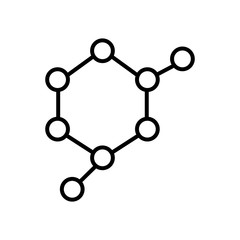 chemical bonds icon, line style