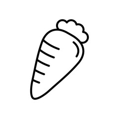 carrot vegetable icon, line style