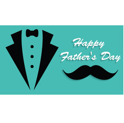 happy father's day - greeting card vector