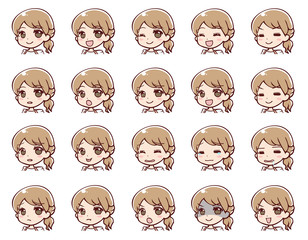 表情アイコンセット-主婦