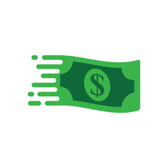 money icon fast icon. Vector dollar sign.	
