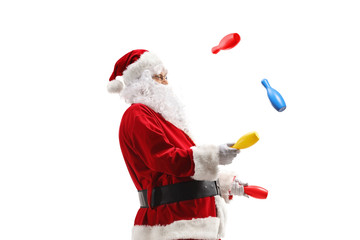 Santa Claus juggling
