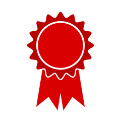 Award Ribbon Icon on white, stock vector illustration