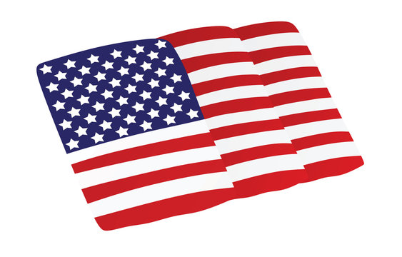 USA flag. vector illustration