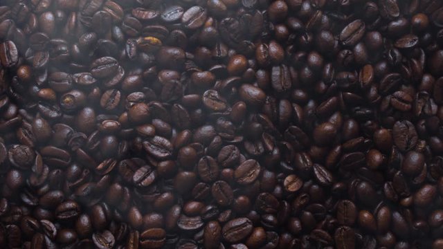 Timelapse Roasted coffee beans