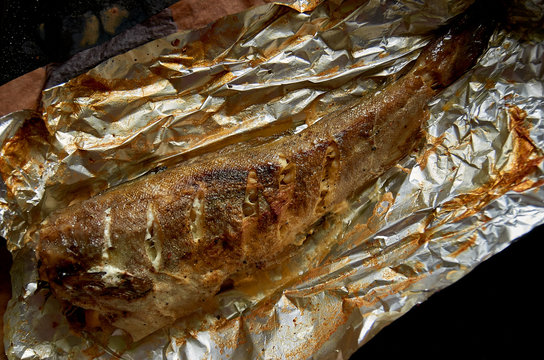 Baked fish in foi