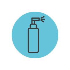 spray can icon, block line style