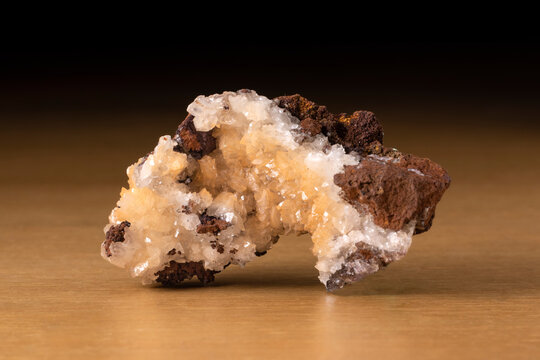 Adamite mineral from Mexico over a wooden table