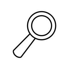 magnifying glass icon, line style