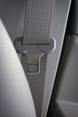 Close up view of a car seatbelt