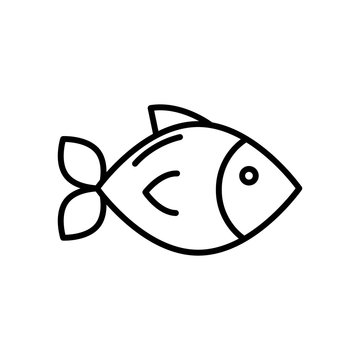 fish food icon, line style