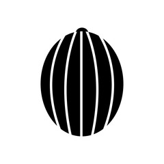 watermelon fruit icon, silhouette style