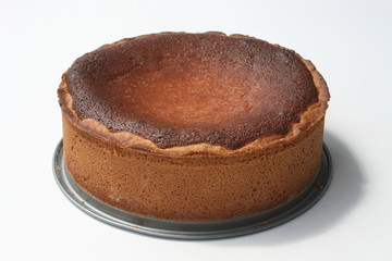 Käsekuchen mit Mürbeteig.