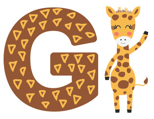 illustration of isolated animal alphabet.