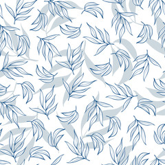 Seamless floral pattern. Stylish repeating texture. Repeating texture with leaves on background.