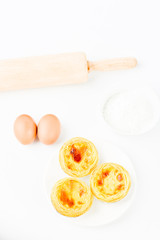 Egg tart, traditional Portuguese dessert
