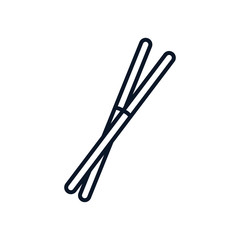Obraz na płótnie Canvas japanese chopstick utensil isolated icon