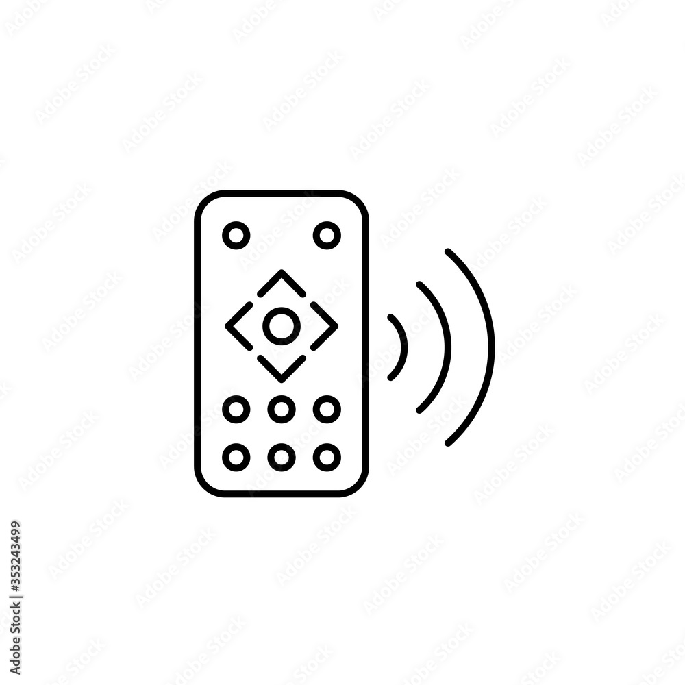Poster remote controller icon. simple line, outline vector elements of smart home for ui and ux, website or