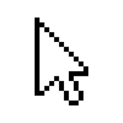 Fototapeta premium Cursor mouse icon. Cursor pixel pointer arrow. vector web finger click icon