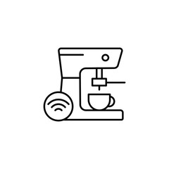 Coffee machine icon. Simple line, outline vector elements of smart home for ui and ux, website or mobile application on white background