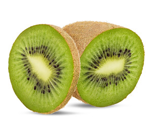 Kiwi isolated on white background with clipping path
