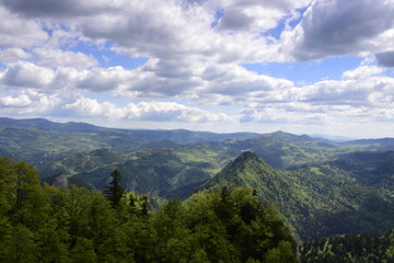 Pieniński Park Narodowy, panorama ze szczytu Trzy Korony
