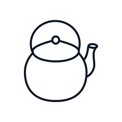 japanese teapot culture utensil icon