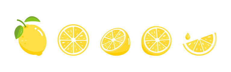 Vector illustration of lemon for summer