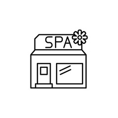 Building, spa icon. Simple line, outline vector elements of body care for ui and ux, website or mobile application