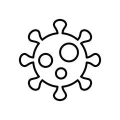 coronavirus cell icon, line style