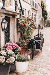 Vintage style bicycle in Amsterdam, Netherlands