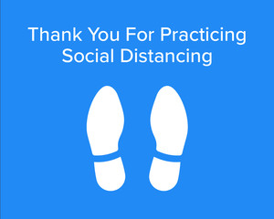 covid 19 safety sign for retail - Thank you for practising social distancing